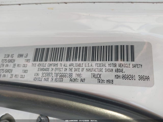 Продаж на аукціоні авто 2015 Ram 1500 Big Horn, vin: 3C6RR7LT8FG666188, номер лоту: 44063508