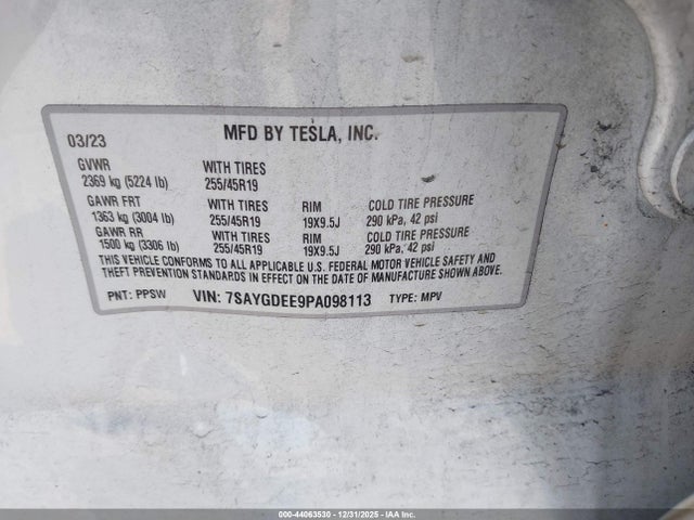 2023 TESLA MODEL Y 7SAYGDEE9PA098113 Photo 8