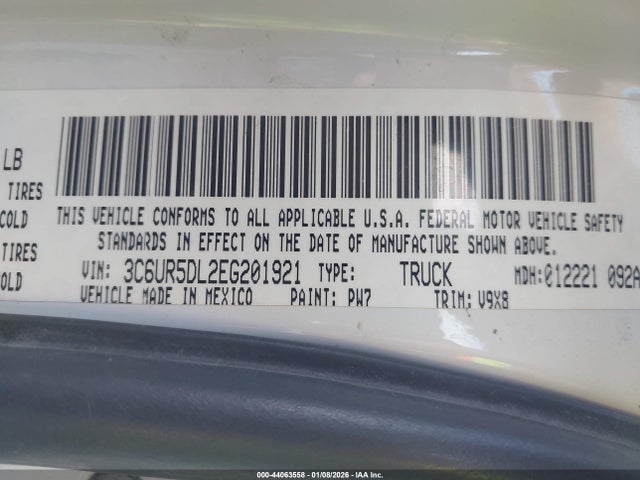 3C6UR5DL2EG201921 RAM 2500 Slt