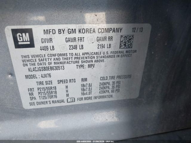 2014 BUICK ENCORE KL4CJGSB0EB630513 Photo 8