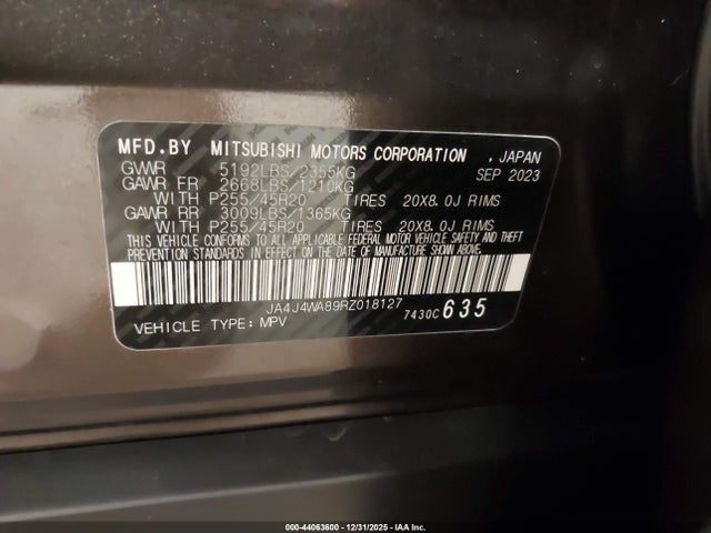 2024 MITSUBISHI OUTLANDER JA4J4WA89RZ018127 Photo 8