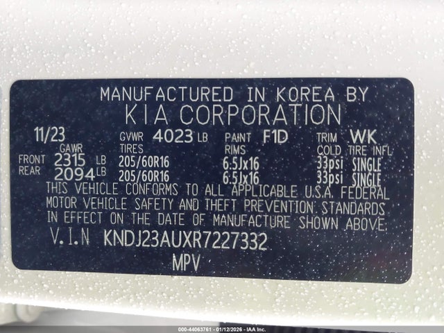 KNDJ23AUXR7227332 KIA SOUL S