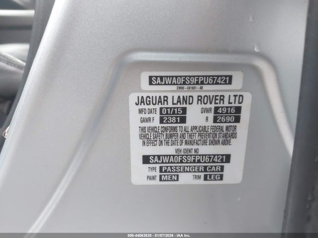 2015 JAGUAR XF SAJWA0FS9FPU67421 Photo 8