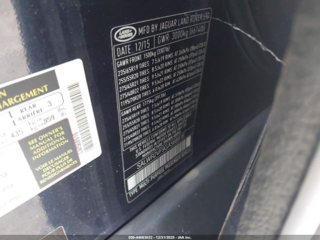 2016 LAND ROVER RANGE ROVER SPORT SALWR2VF9GA568916 Photo 8