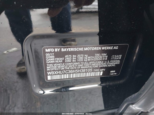 WBXHU7C36H5H38105 BMW X1 Sdrive28i