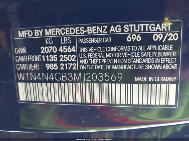 Продажа на аукционе авто 2021 Mercedes-benz Gla 250, vin: W1N4N4GB3MJ203569, номер лота: 44063979
