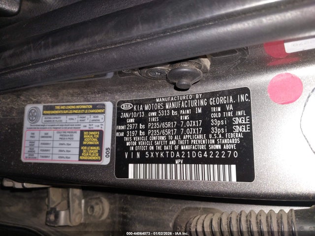 2013 KIA SORENTO 5XYKTDA21DG422270 Photo 8