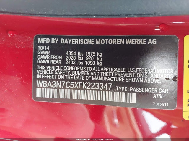 WBA3N7C5XFK223347 BMW 428i