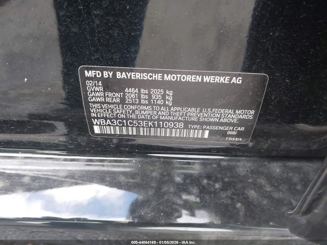 WBA3C1C53EK110938 BMW 328I