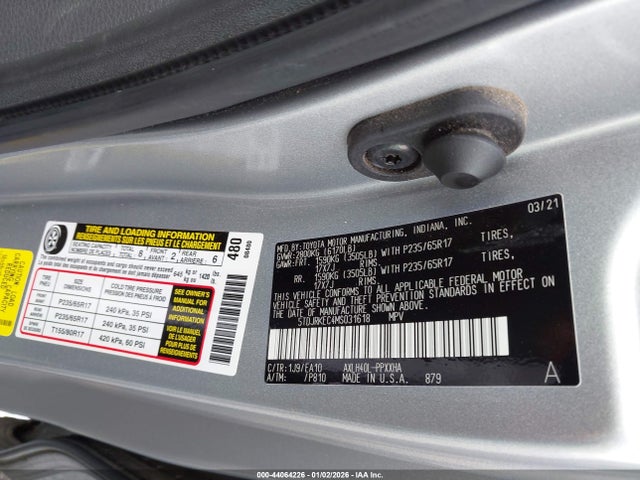 2021 TOYOTA SIENNA 5TDJRKEC4MS031618 Photo 8