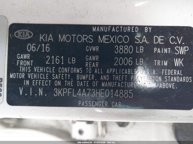 KIA FORTE LX 2017 3KPFL4A73HE014885 Image 9