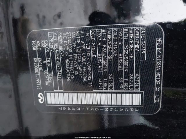 2019 INFINITI QX50 3PCAJ5M16KF134467 Photo 8