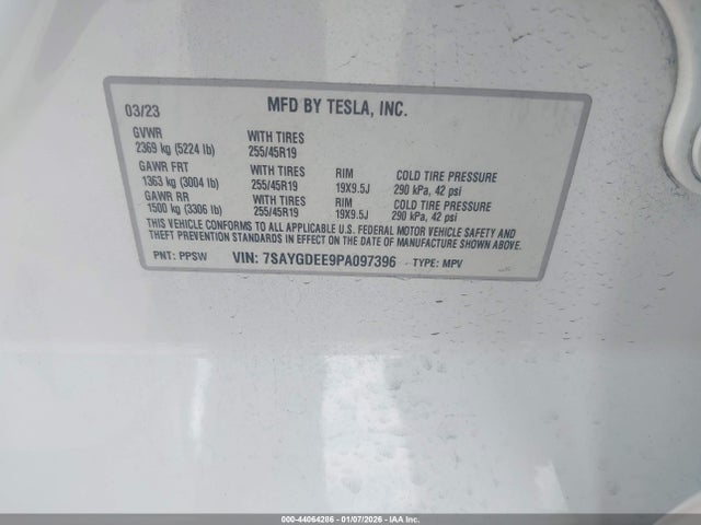 2023 TESLA MODEL Y 7SAYGDEE9PA097396 Photo 8