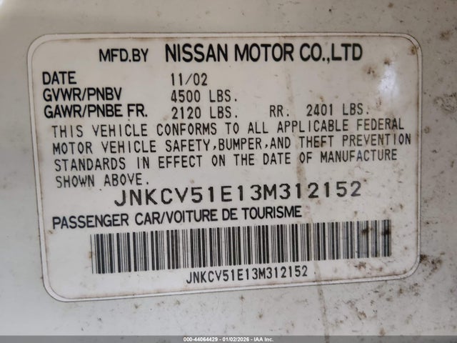 2003 INFINITI G35 JNKCV51E13M312152 Photo 8