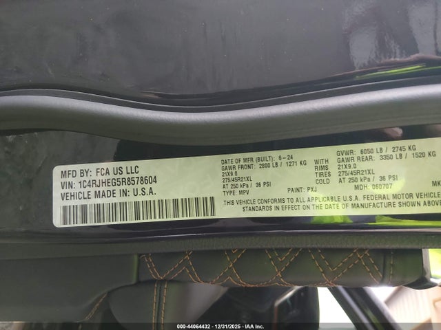 2024 JEEP GRAND CHEROKEE 1C4RJHEG5R8578604 Photo 8