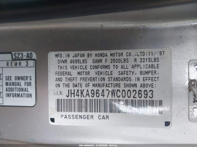 1998 ACURA RL JH4KA9647WC002693 Photo 8