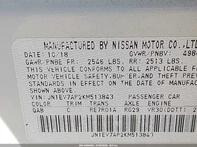 JN1EV7AP2KM513843 Infiniti Q50 3.0t Luxe