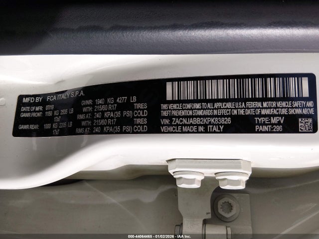 2019 JEEP RENEGADE ZACNJABB2KPK83826 Photo 8