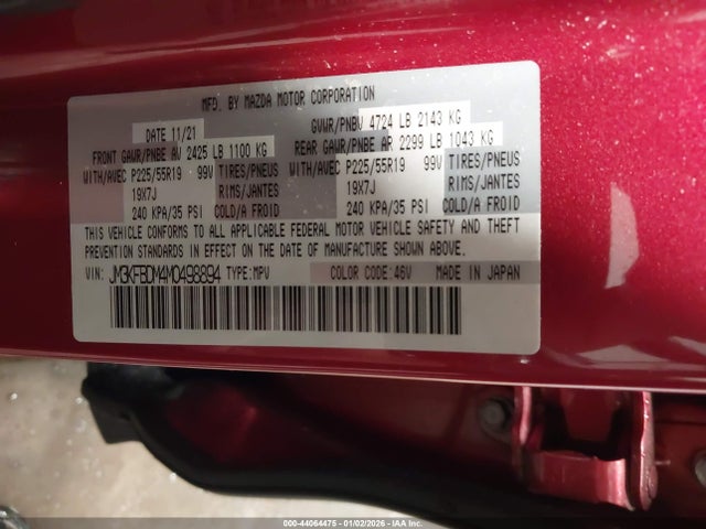 JM3KFBDM4M0498894 Mazda Cx-5 Grand Touring
