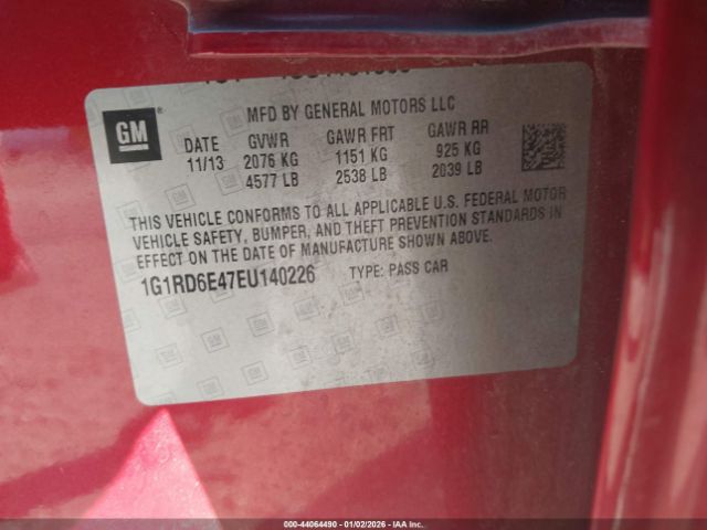 2014 CHEVROLET VOLT 1G1RD6E47EU140226 Photo 8