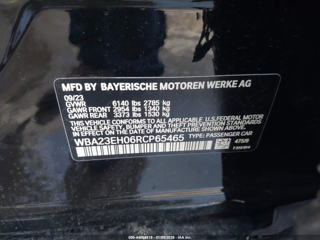 WBA23EH06RCP65465 BMW 740I