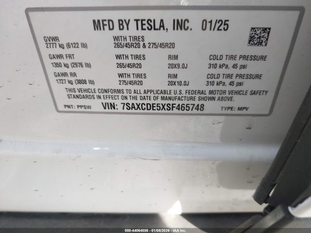 Tesla Model X Long Range 2025 7SAXCDE5XSF465748 Image 9