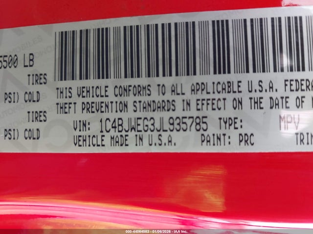 2018 JEEP WRANGLER JK UNLIMITED 1C4BJWEG3JL935785 Photo 8