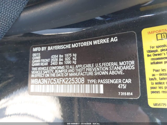 WBA3N7C5XFK225308 BMW 428i