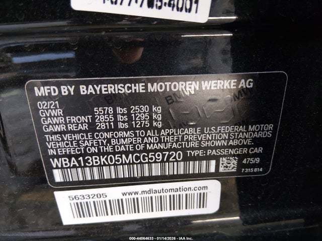 BMW M550i Xdrive 2021 WBA13BK05MCG59720 Image 9