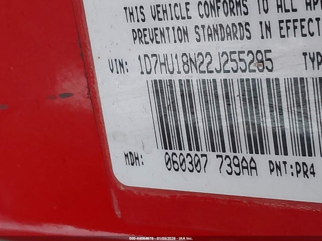 Продажа на аукционе авто 2002 Dodge Ram 1500 St, vin: 1D7HU18N22J255295, номер лота: 44064676