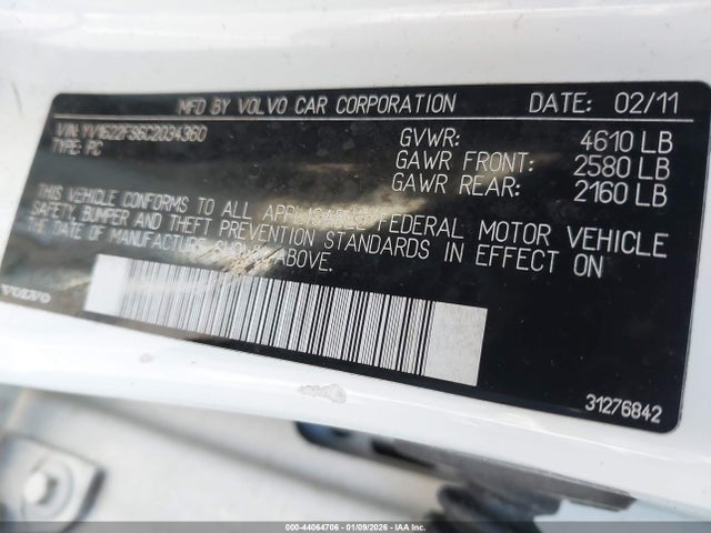 2012 VOLVO S60 YV1622FS6C2034360 Photo 8