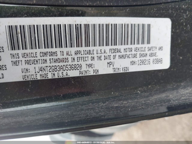 44064913 :رقم المزاد ، 1J4NT2GB3AD536820 vin ، 2010 Jeep Patriot Sport مزاد بيع