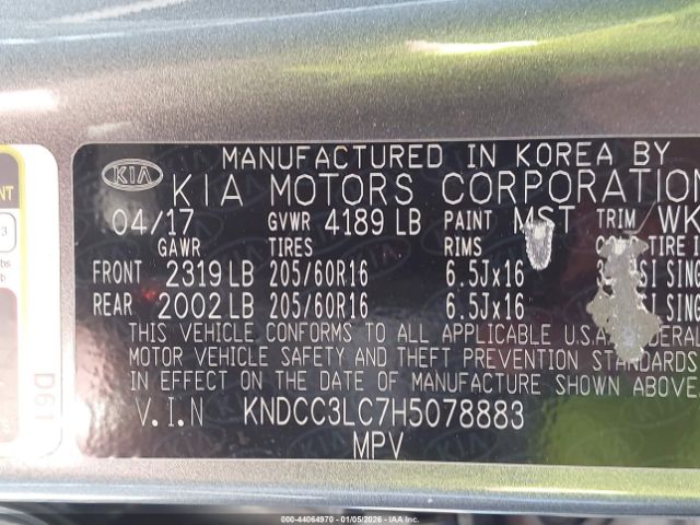 2017 KIA NIRO KNDCC3LC7H5078883 Photo 8