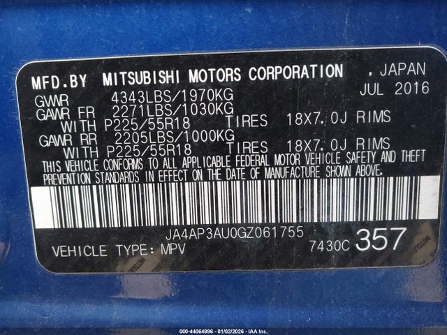 2016 MITSUBISHI OUTLANDER SPORT JA4AP3AU0GZ061755 Photo 8