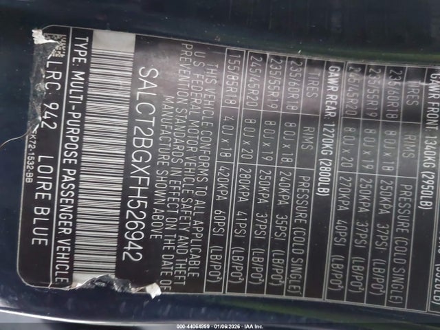 2015 LAND ROVER DISCOVERY SPORT SALCT2BGXFH526942 Photo 8