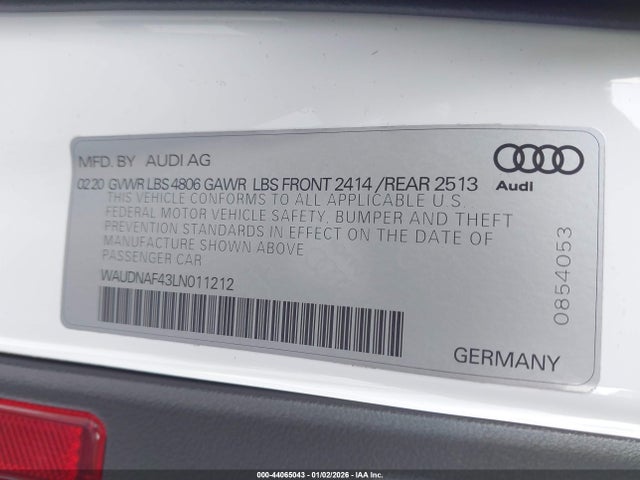 2020 AUDI A4 WAUDNAF43LN011212 Photo 8