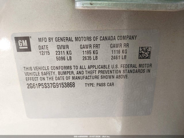 2016 CADILLAC XTS 2G61P5S37G9153868 Photo 8