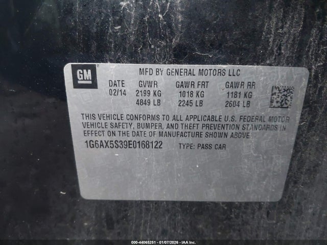 2014 CADILLAC CTS 1G6AX5S39E0168122 Photo 8