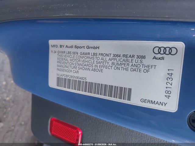 2025 AUDI RS 7 SPORTBACK WUAPDBF28SN904825 Photo 8