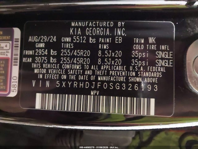 5XYRHDJF0SG326193 KIA Sorento X-line Ex
