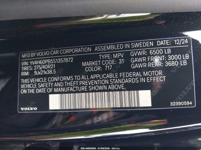 YV4H60PB5S1357872 Volvo Xc90 Plug-in Hybrid T8 Plus 7-seater