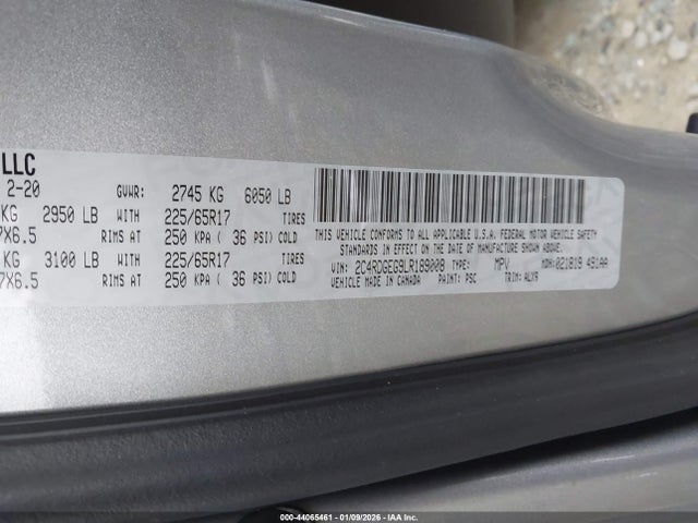 Продажа на аукционе авто 2020 Dodge Grand Caravan Gt, vin: 2C4RDGEG9LR189008, номер лота: 44065461