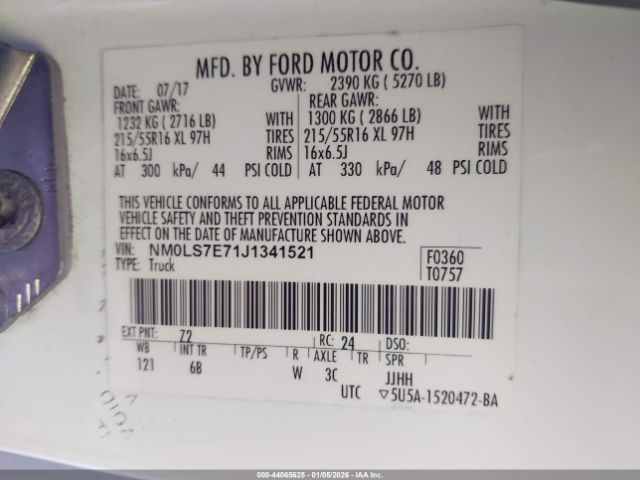 2018 FORD TRANSIT CONNECT NM0LS7E71J1341521 Photo 8