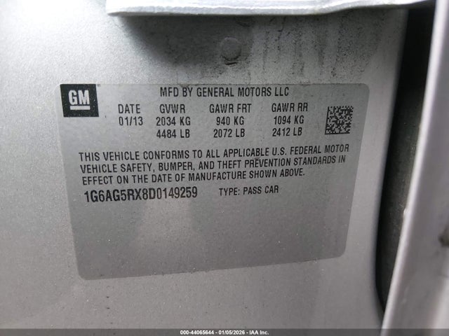 2013 CADILLAC ATS 1G6AG5RX8D0149259 Photo 8