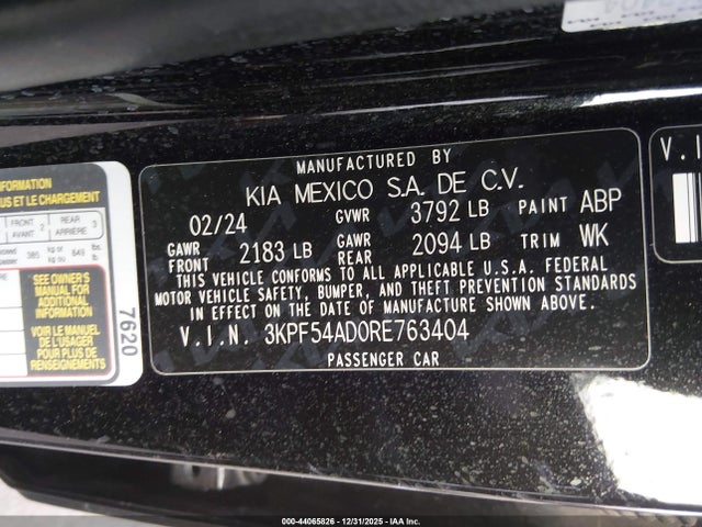 3KPF54AD0RE763404 KIA Forte Gt-line