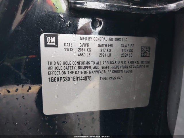 2014 CADILLAC CTS 1G6AP5SX1E0144075 Photo 8