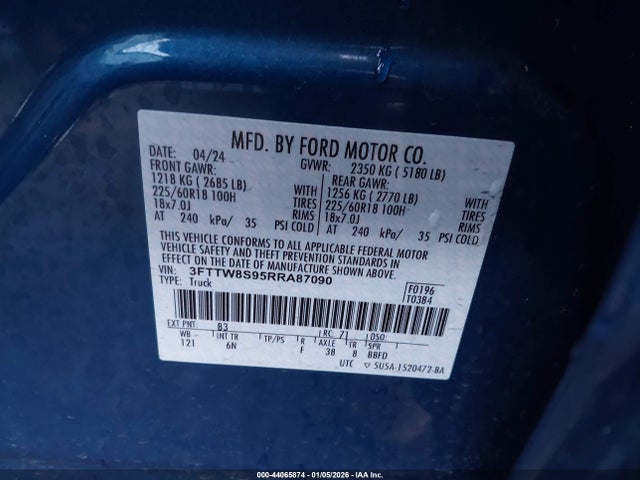 Ford Maverick Lariat 2024 3FTTW8S95RRA87090 Image 9