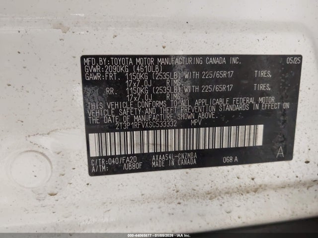Toyota Rav4 Xle 2025 2T3P1RFVXSC533332 Image 9