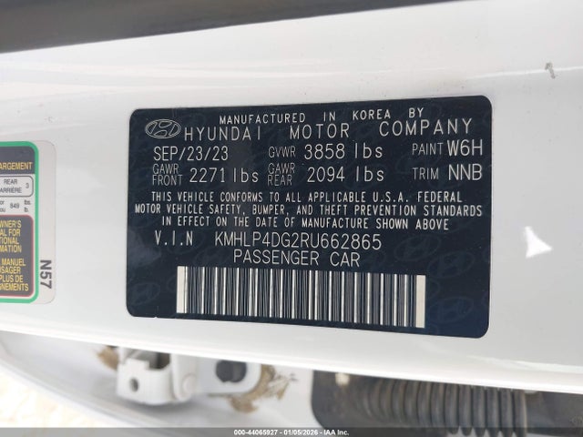 Hyundai Elantra Limited 2024 KMHLP4DG2RU662865 Image 9