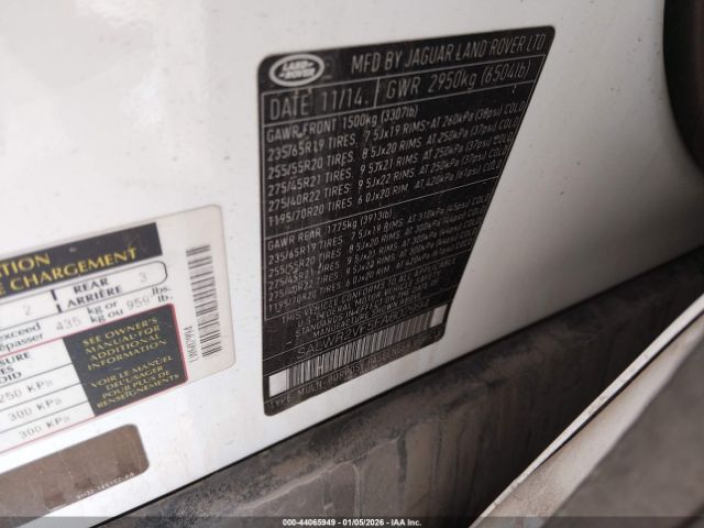 2015 LAND ROVER RANGE ROVER SPORT SALWR2VF5FA602994 Photo 8